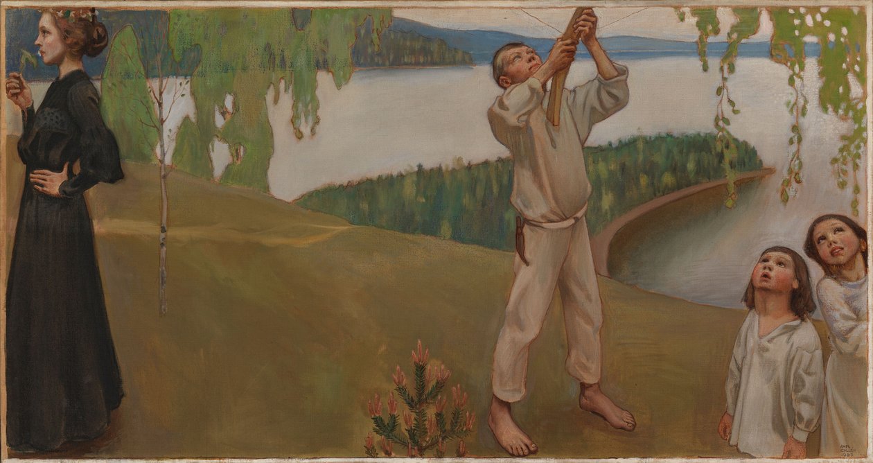 Primavera, estudio para los frescos del mausoleo de Jusélius de Akseli Gallen-Kallela