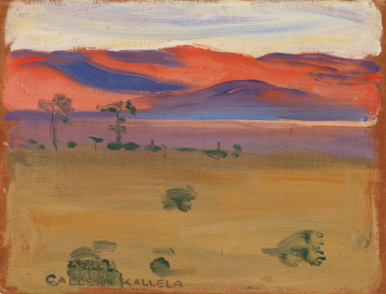 Puesta de sol en la sabana de Akseli Gallen-Kallela