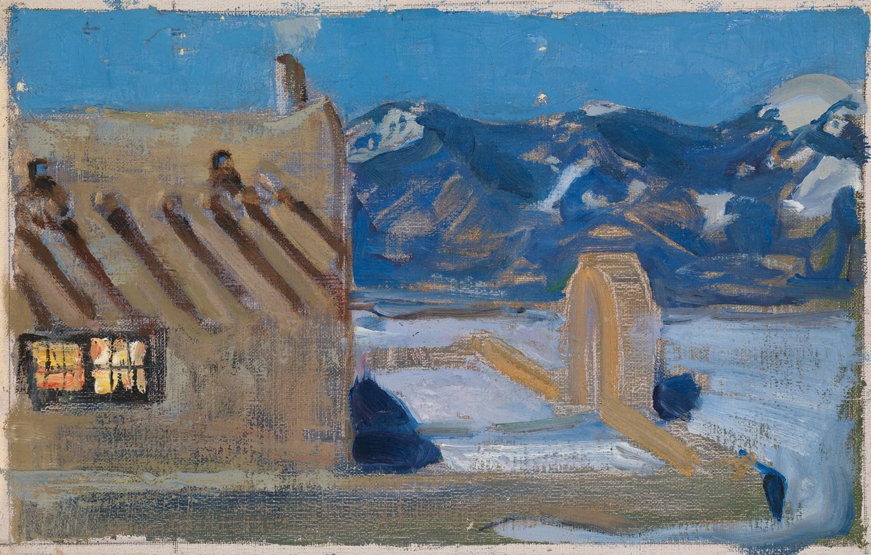 Casa de Taos a la luz de la luna de Akseli Gallen-Kallela