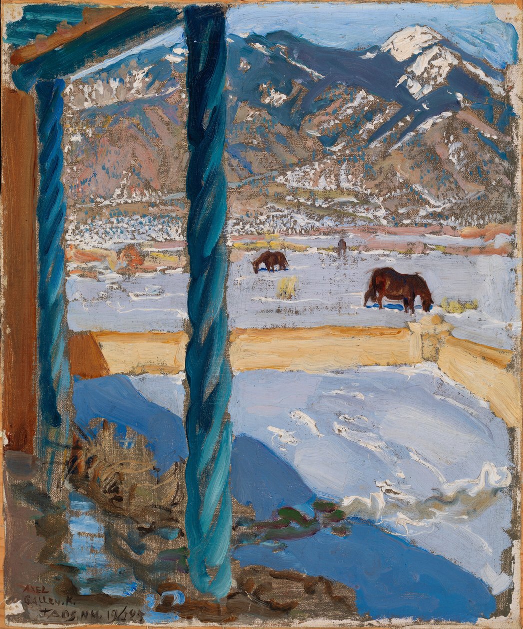 Casa de Taos a la luz del sol de Akseli Gallen-Kallela