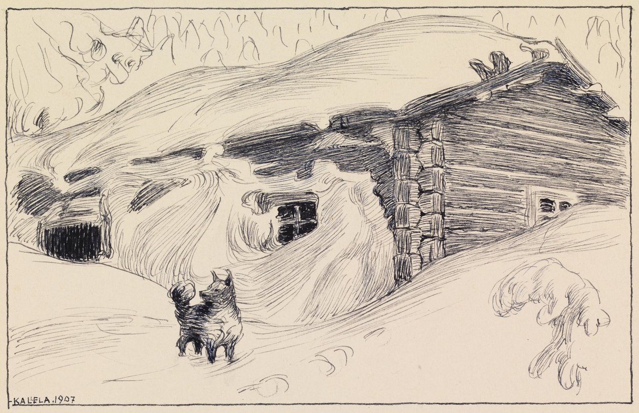 La cabaña en la nieve de Akseli Gallen-Kallela