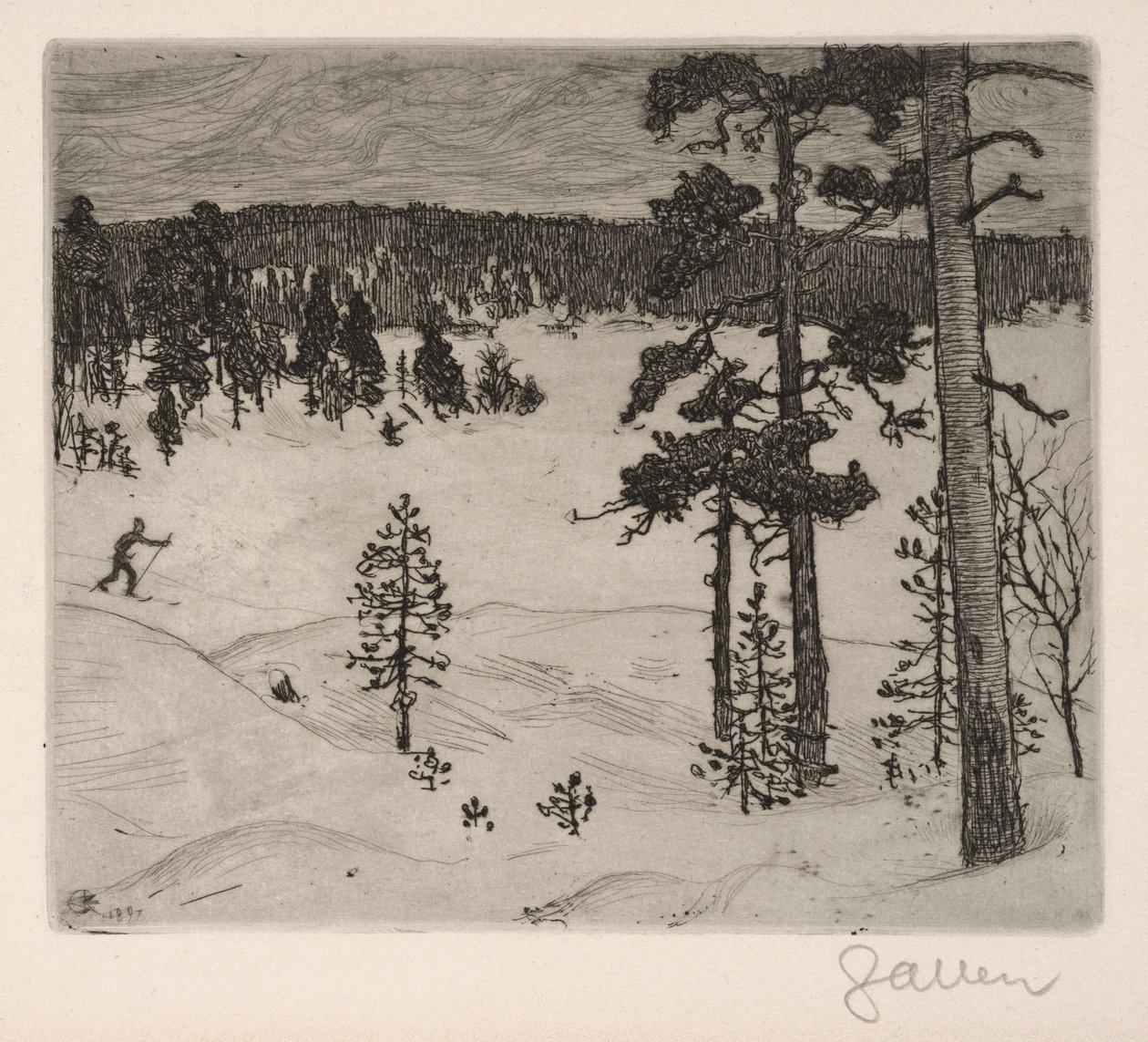 El oscuro velo del invierno de Akseli Gallen-Kallela