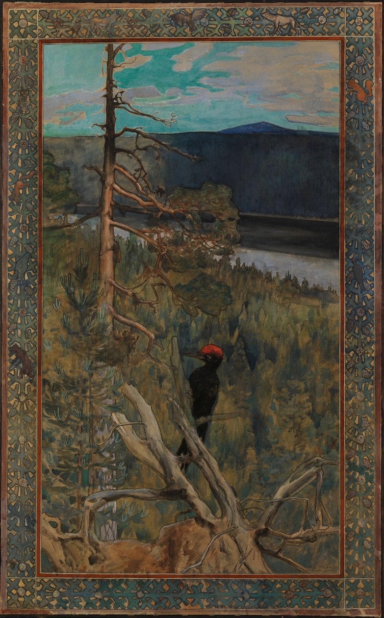 El gran pájaro carpintero negro de Akseli Gallen-Kallela