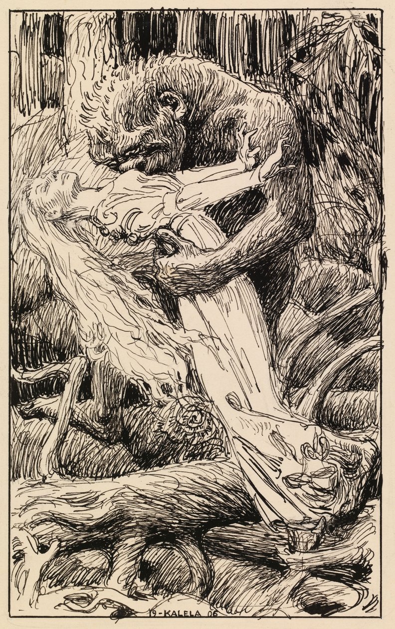 El monstruo y la doncella de Akseli Gallen-Kallela
