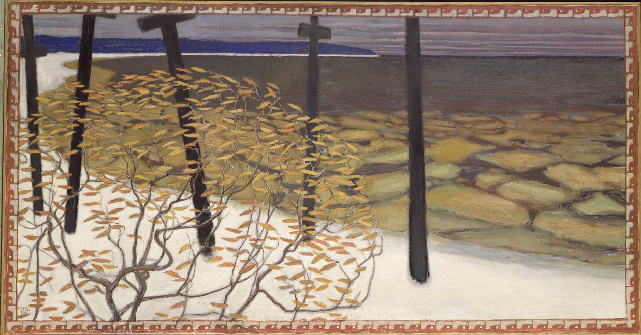 Otoño, las cinco cruces de Akseli Valdemar Gallen Kallela