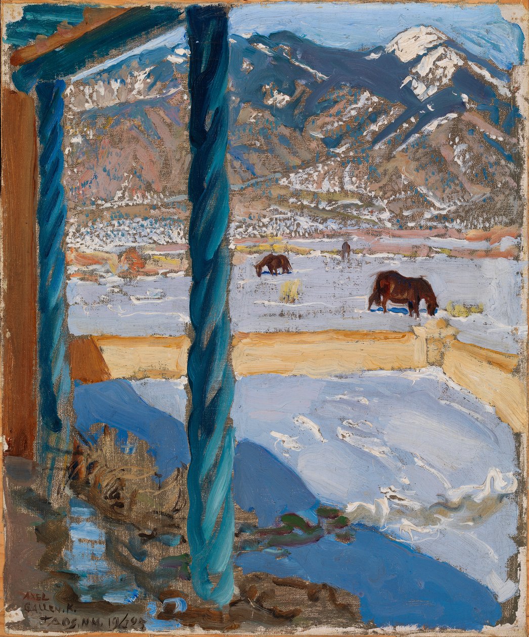 Casa de Taos a la luz del sol de Akseli Valdemar Gallen-Kallela
