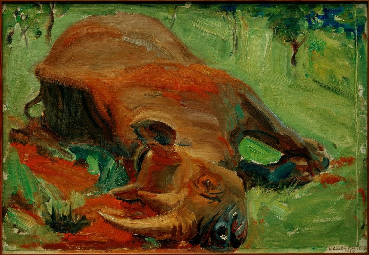Rinoceronte cazado de Akseli Valdemar Gallen Kallela