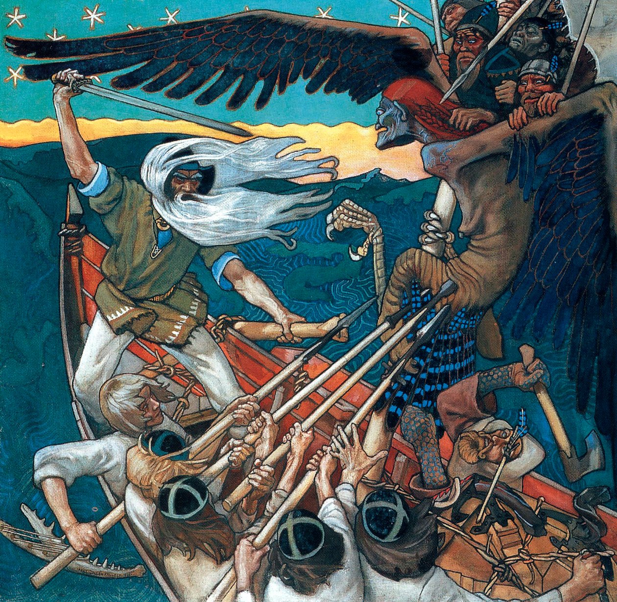 La defensa del Sampo, 1896 de Akseli Valdemar Gallen Kallela