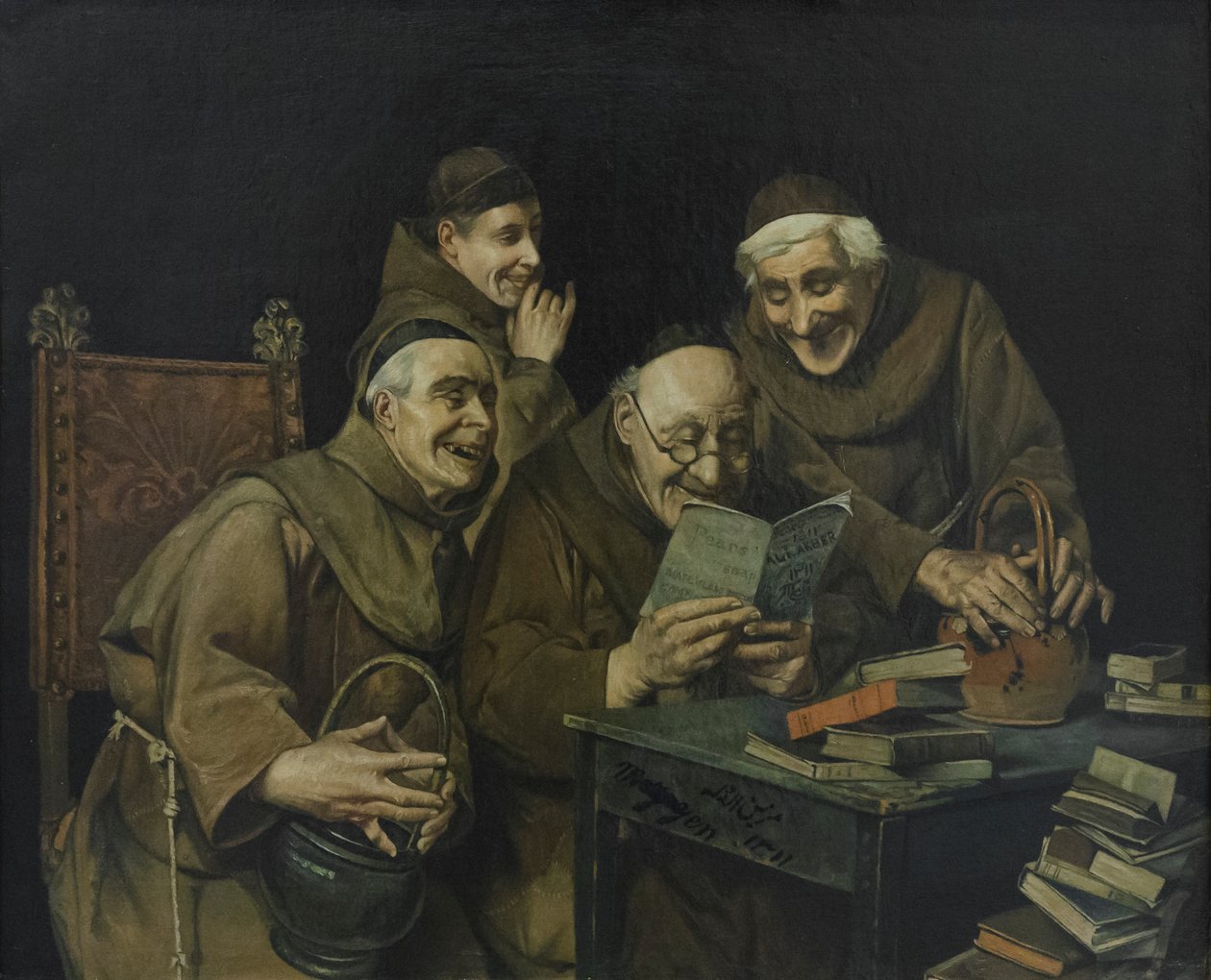 Los sacerdotes, Ali Akbar Mozayen ol dowleh (óleo sobre lienzo) de Al Dowleh Mozayen