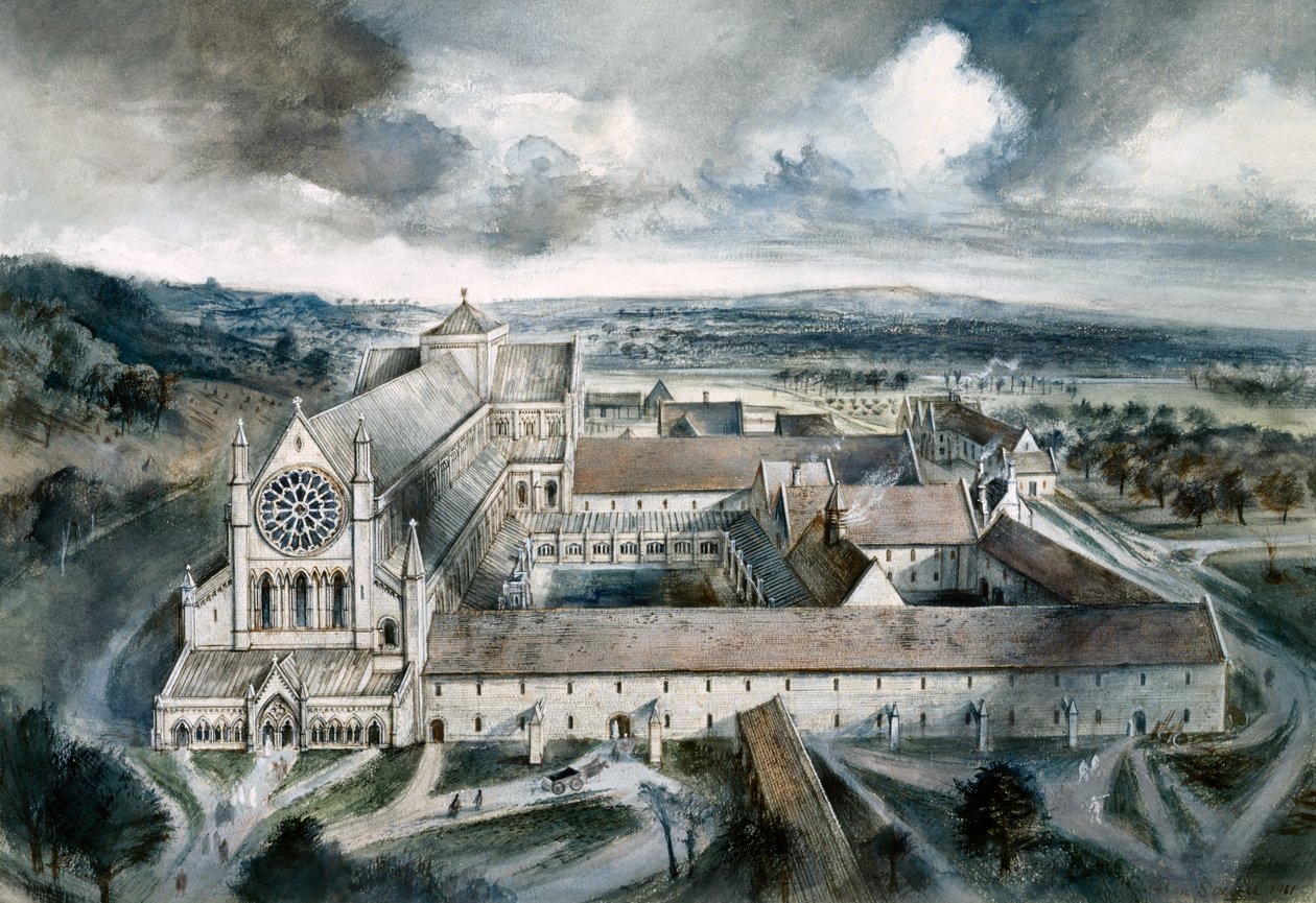 Abadía de Byland, 1539, c1960s de Alan Ernest Sorrell