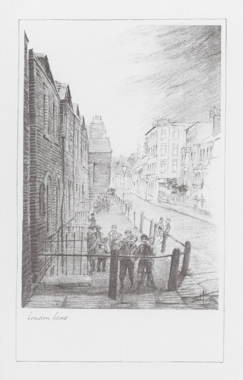 London Lanes: London Lane (litografía) de Alan Stapleton