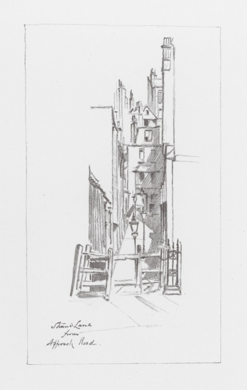 Londres Lanes: Strand Lane (litografía) de Alan Stapleton