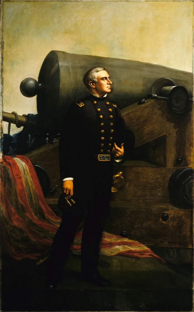 El primer cañón de Fort Sumter (Mayor Robert Anderson) de Alban Jasper Conant