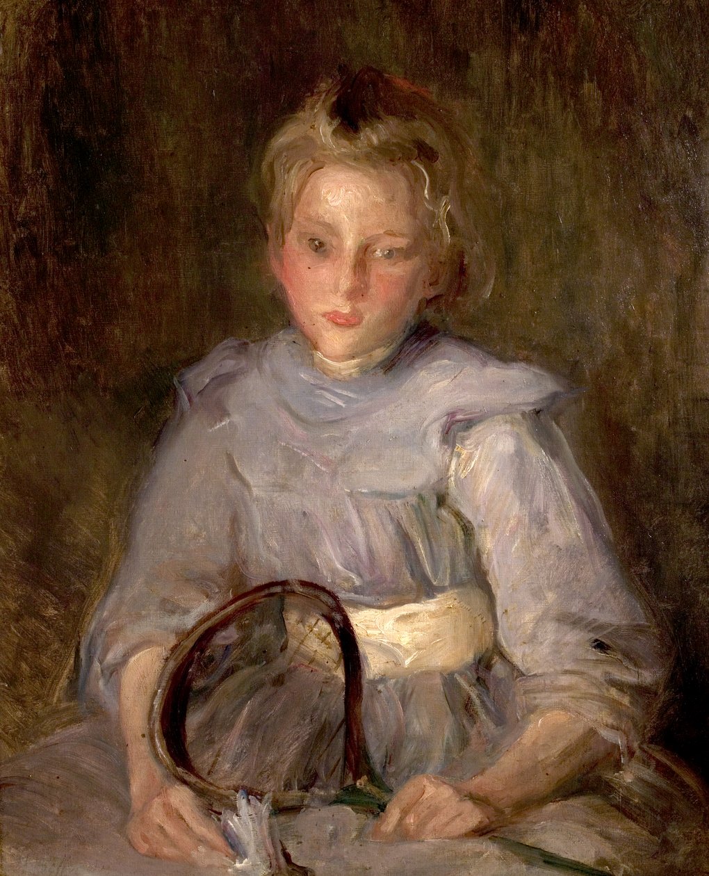 Una Chica con una Raqueta de Albert de Belleroche