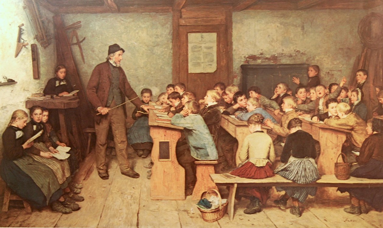 La escuela del pueblo de Albert Anker