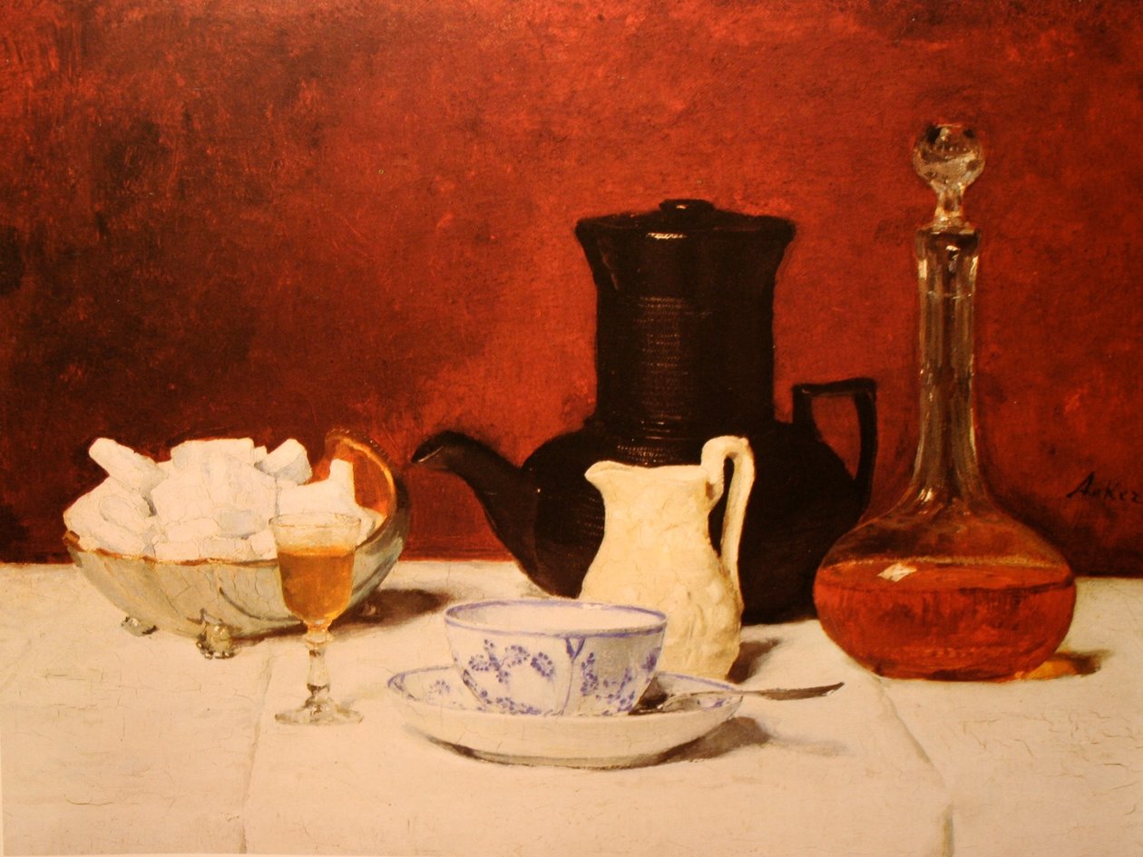 Café y coñac de Albert Anker