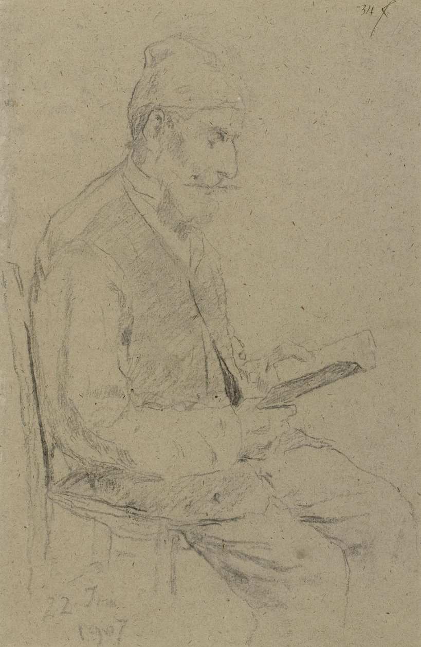 Hombre leyendo de Albert Anker