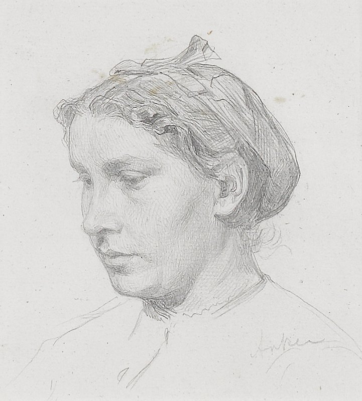 Retrato de una mujer de Albert Anker