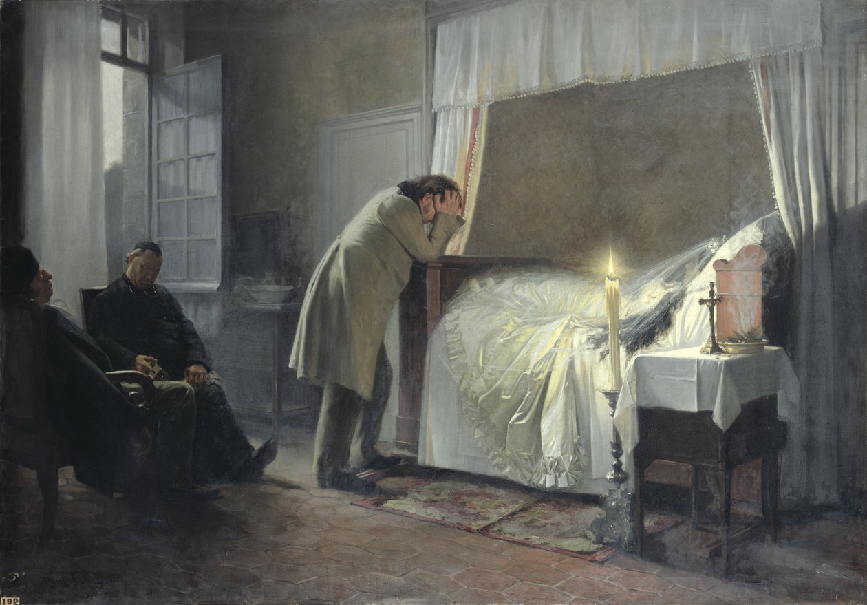 El lecho de muerte de Madame Bovary, antes de 1889 de Albert Auguste Fourie