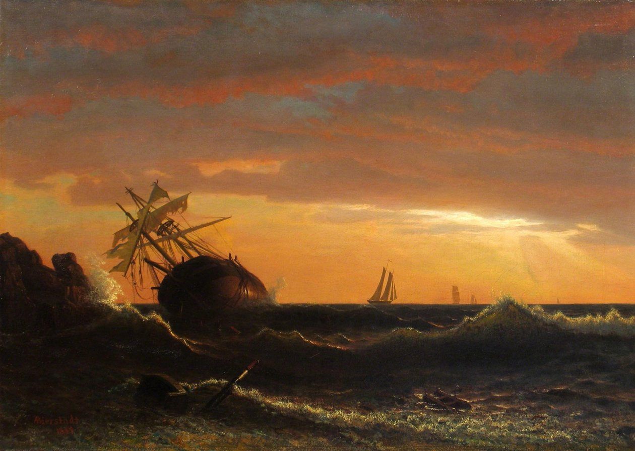 Barco varado de Albert Bierstadt