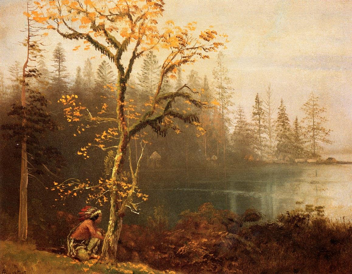 Explorador indio de Albert Bierstadt