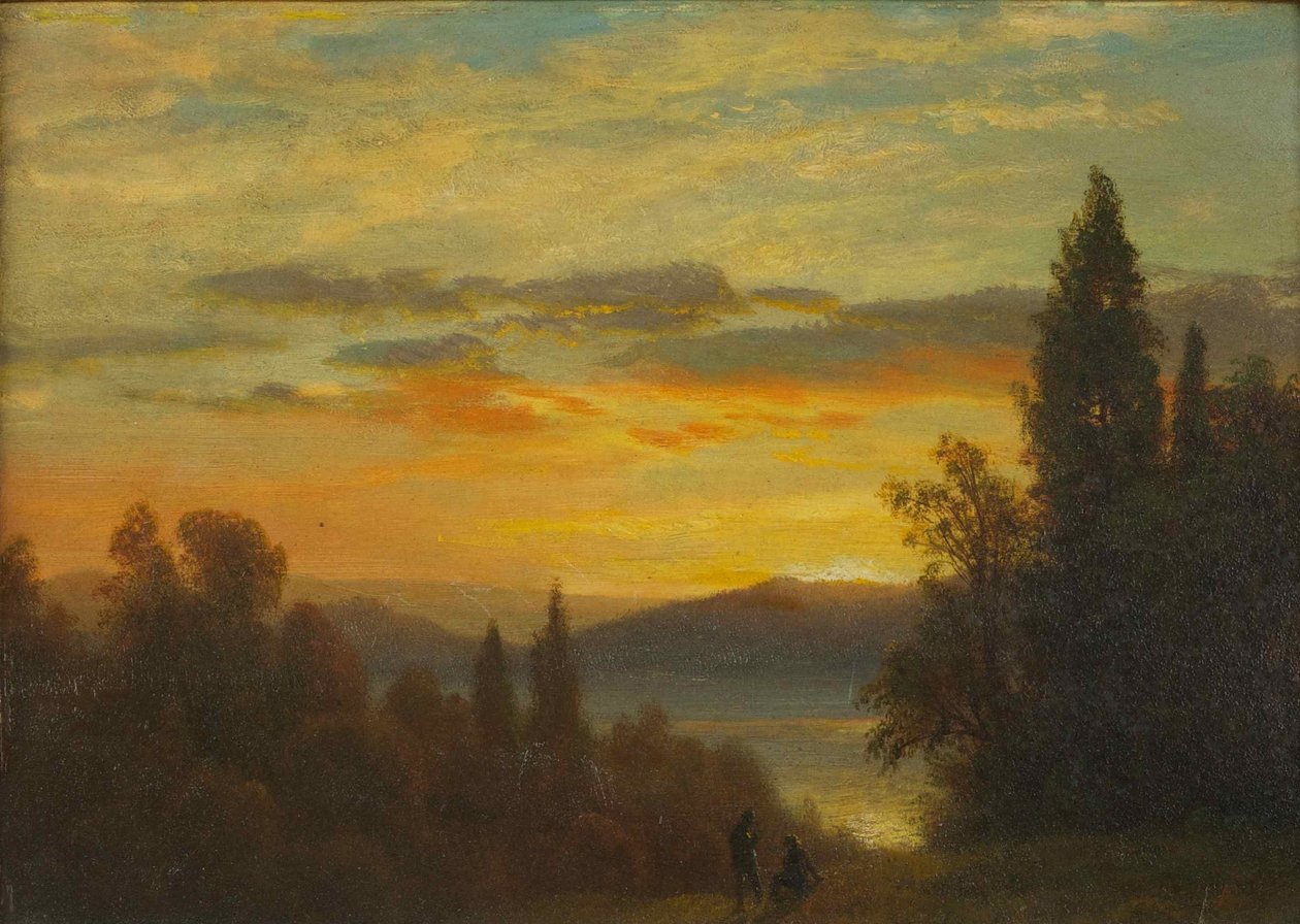 En el río Hudson cerca de Irvington de Albert Bierstadt