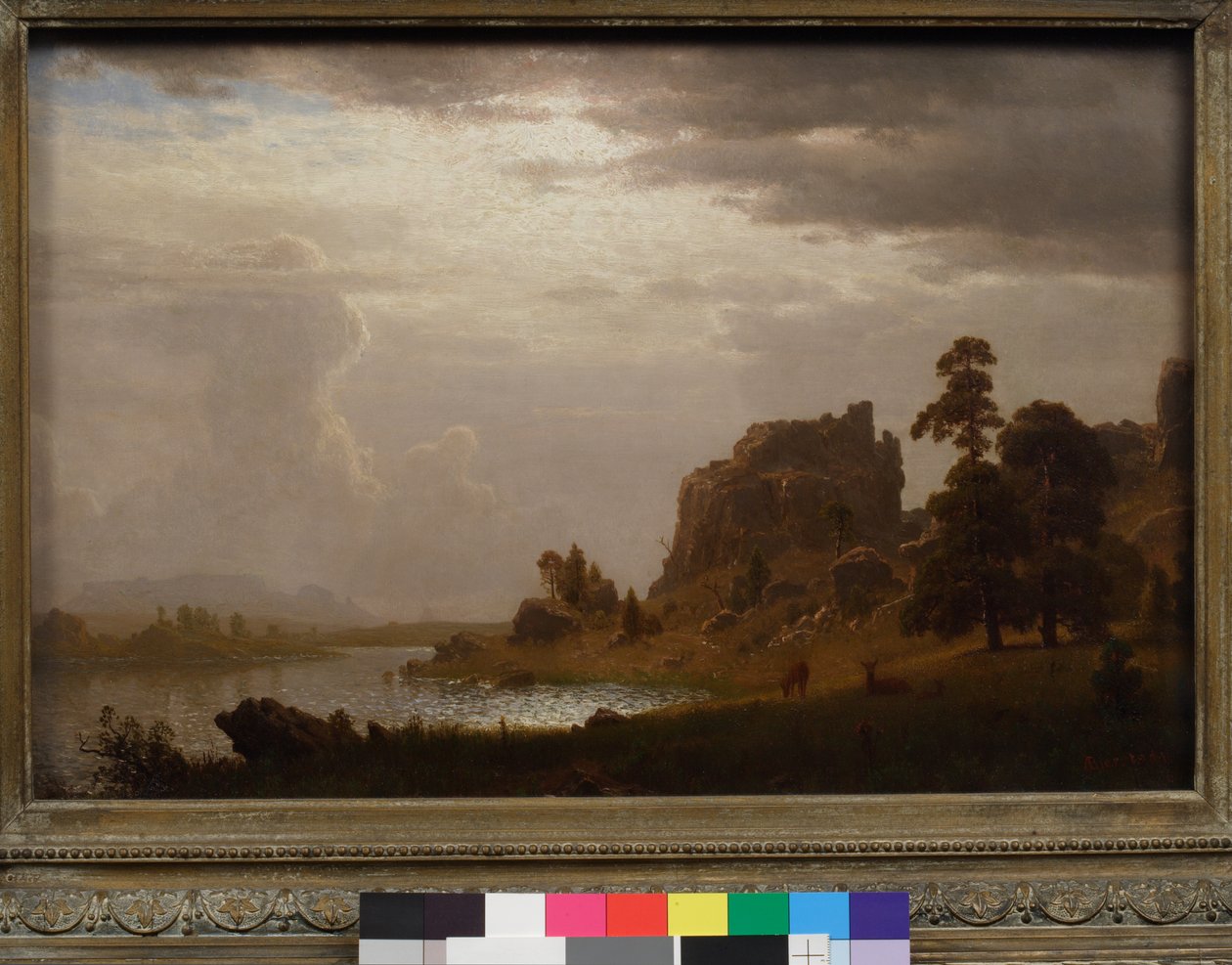 En el Sweetwater cerca de la Puerta del Diablo, Nebraska de Albert Bierstadt