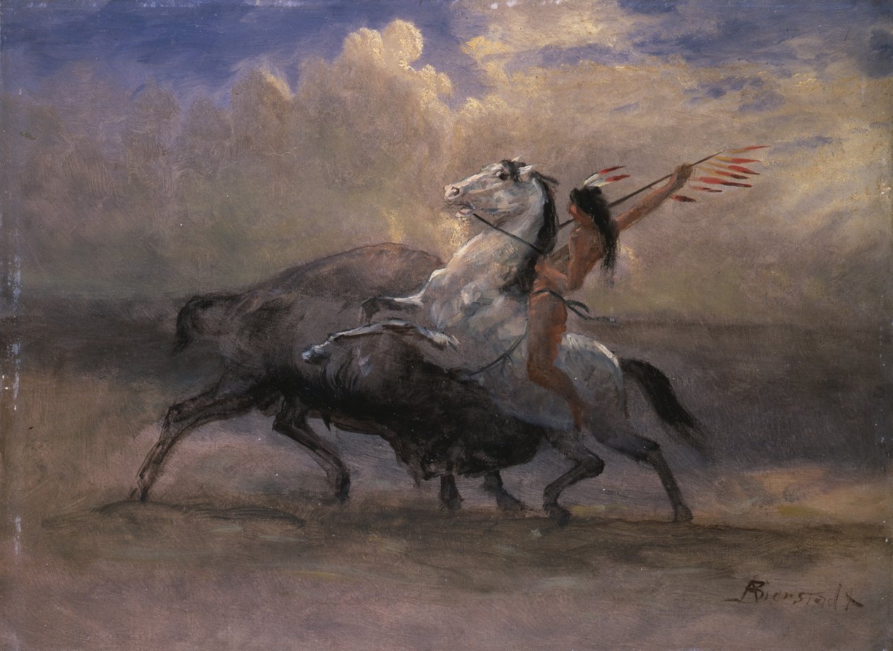 Boceto para El último de los búfalos de Albert Bierstadt
