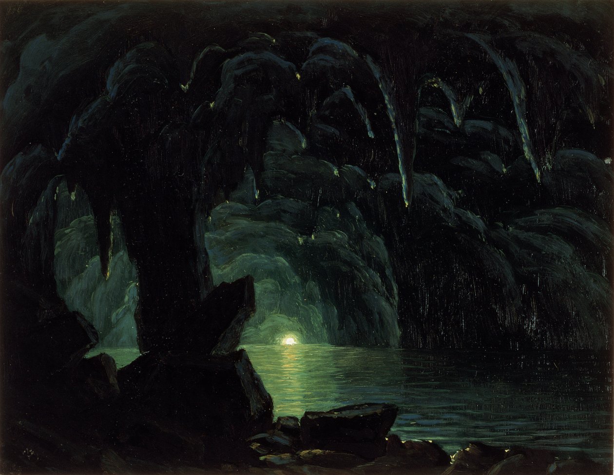 La Gruta Azul, Capri de Albert Bierstadt