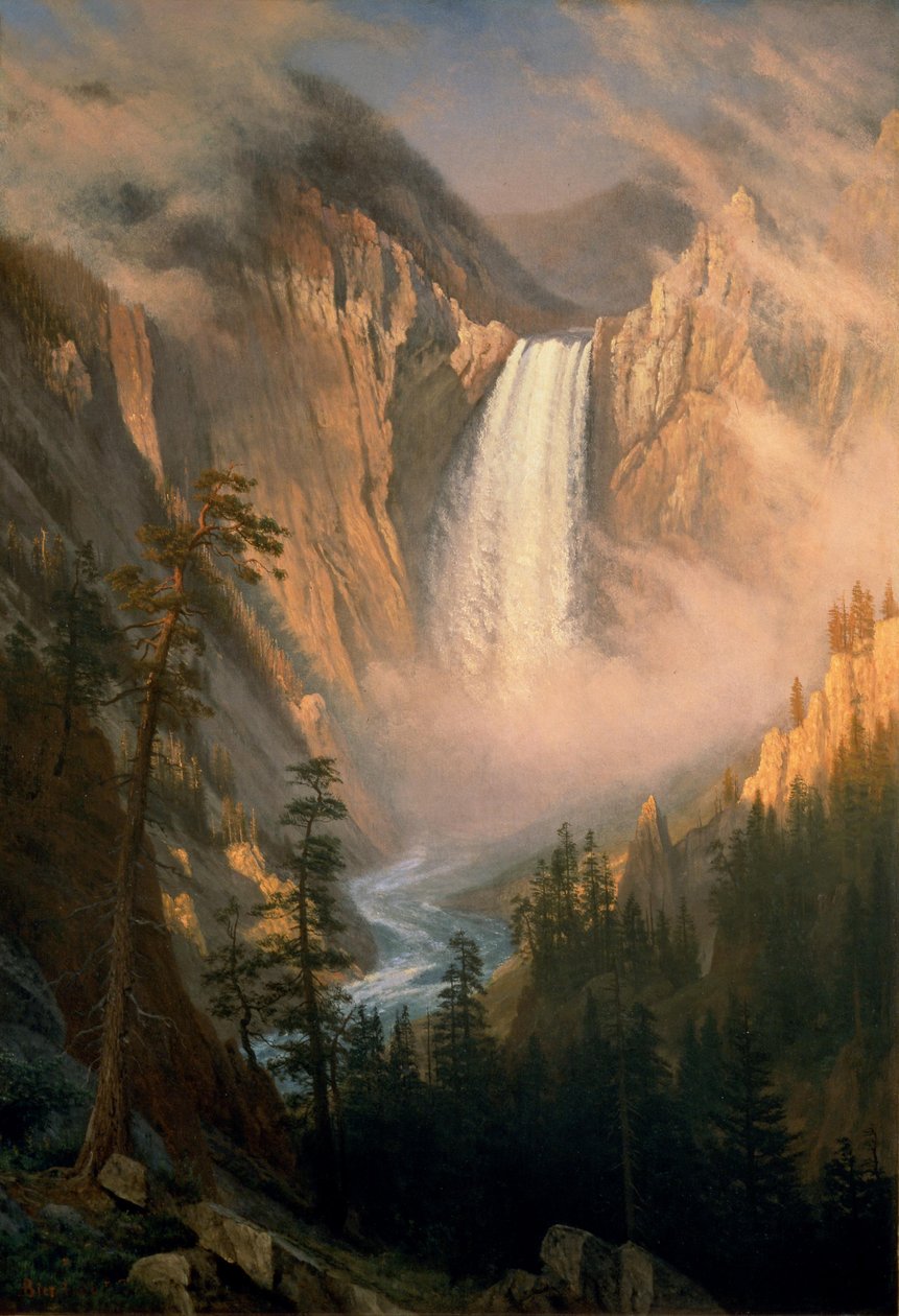 Cataratas Yellowstone de Albert Bierstadt