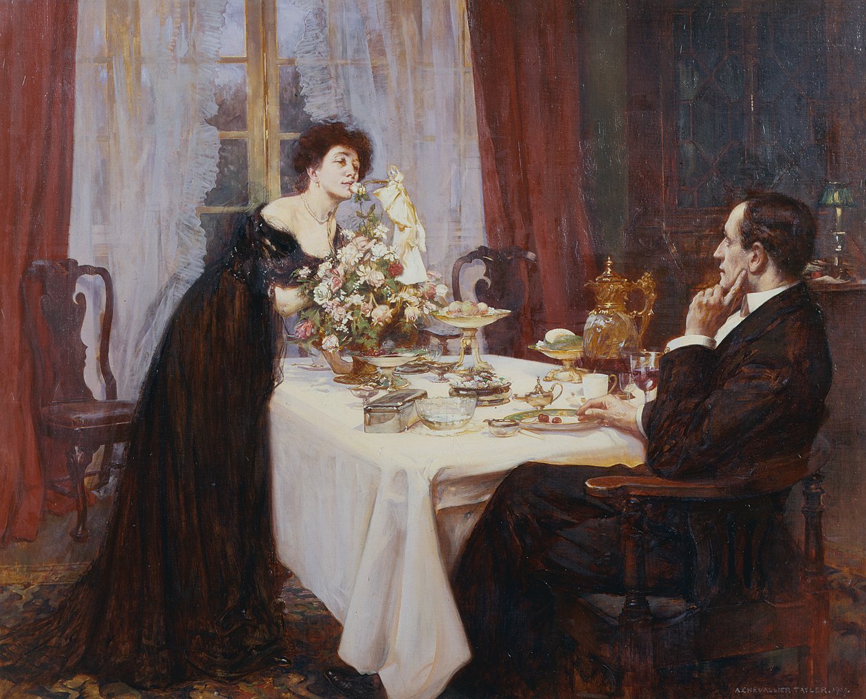 El Aniversario, Te amo al nivel de la necesidad más tranquila de cada día - Elizabeth Barrett Browning de Albert Chevallier Tayler