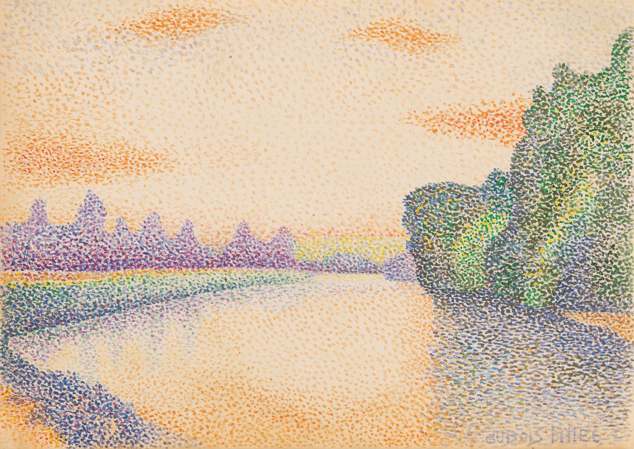 Las orillas del Marne al amanecer de Albert Dubois Pillet