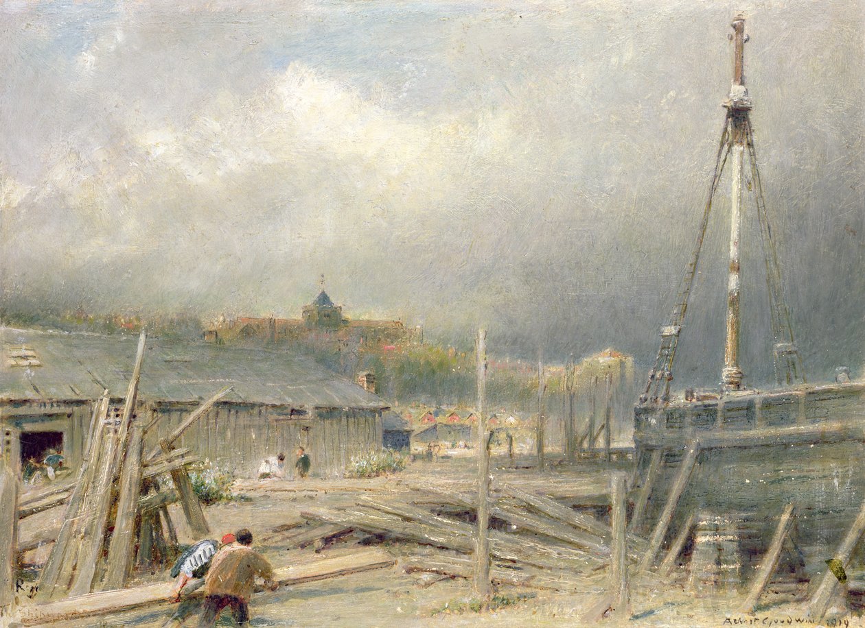 Construcción de Barcos, Rye de Albert Goodwin
