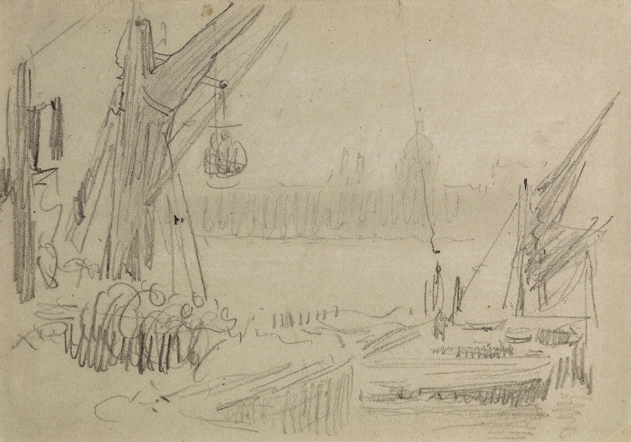 En el Támesis, c.1890 de Albert Goodwin