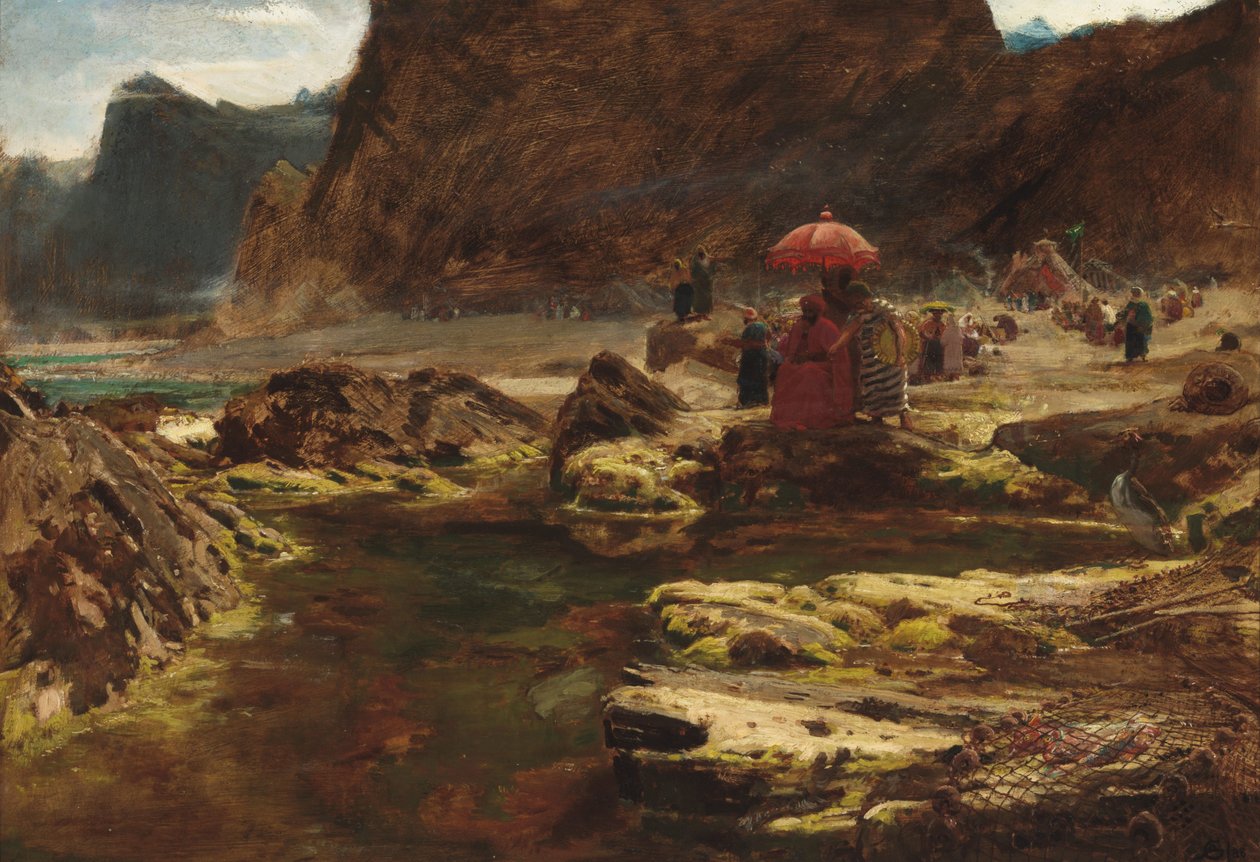 El sultán y su campamento junto al lago encantado de Albert Goodwin