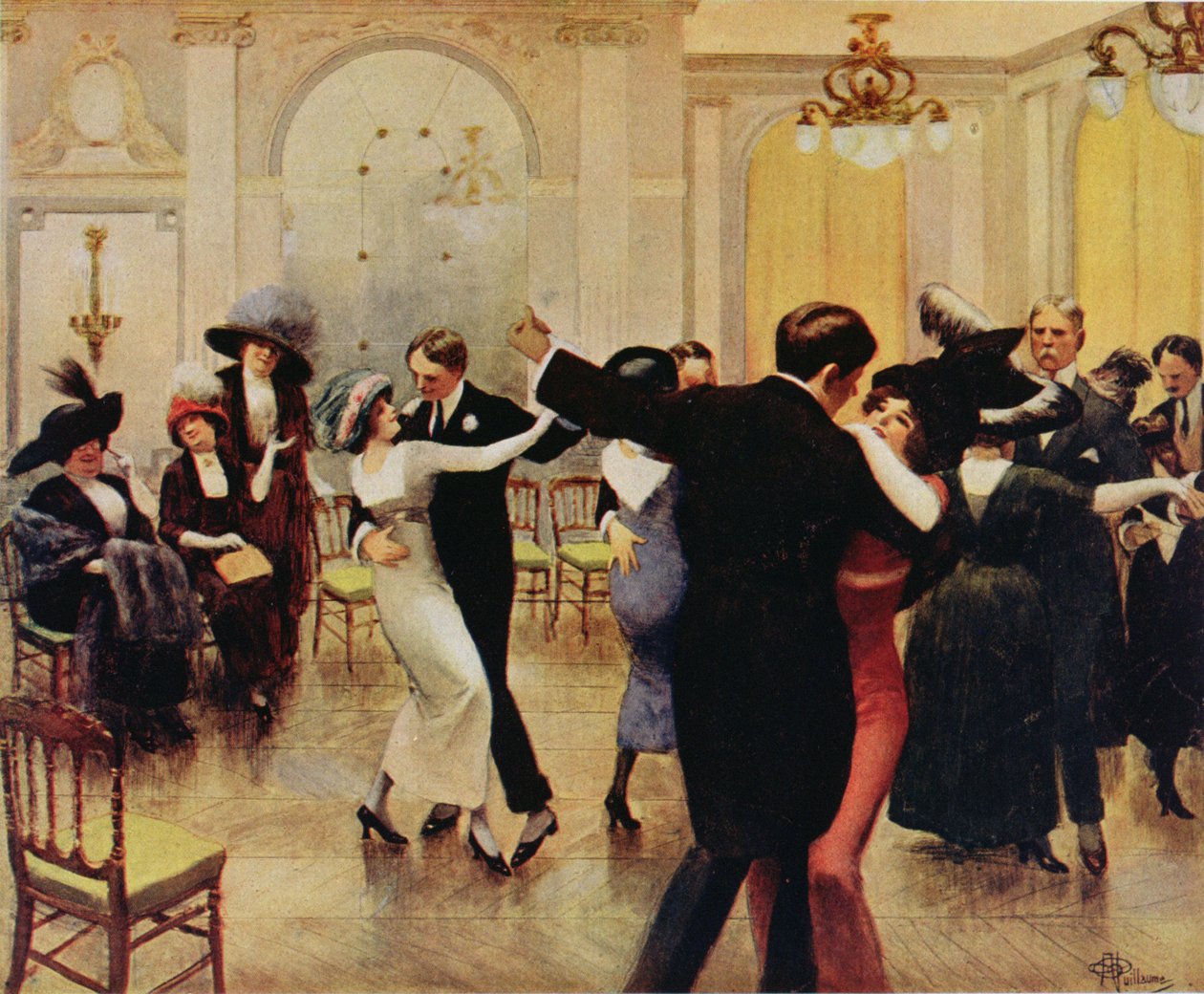 Bailando el tango, publicado en Femina, 1913 de Albert Guillaume