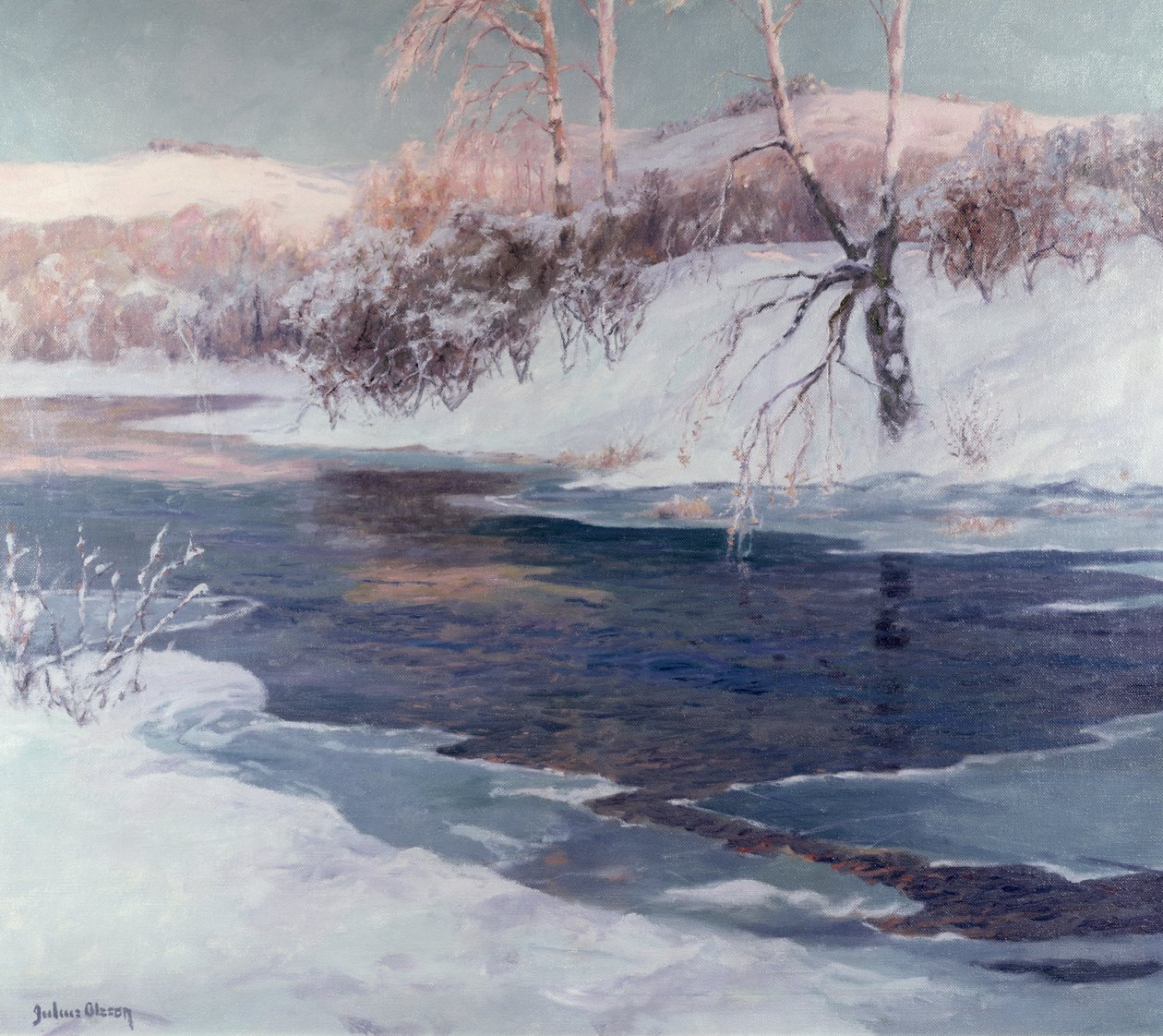 Escena de nieve de Albert Julius Olsson