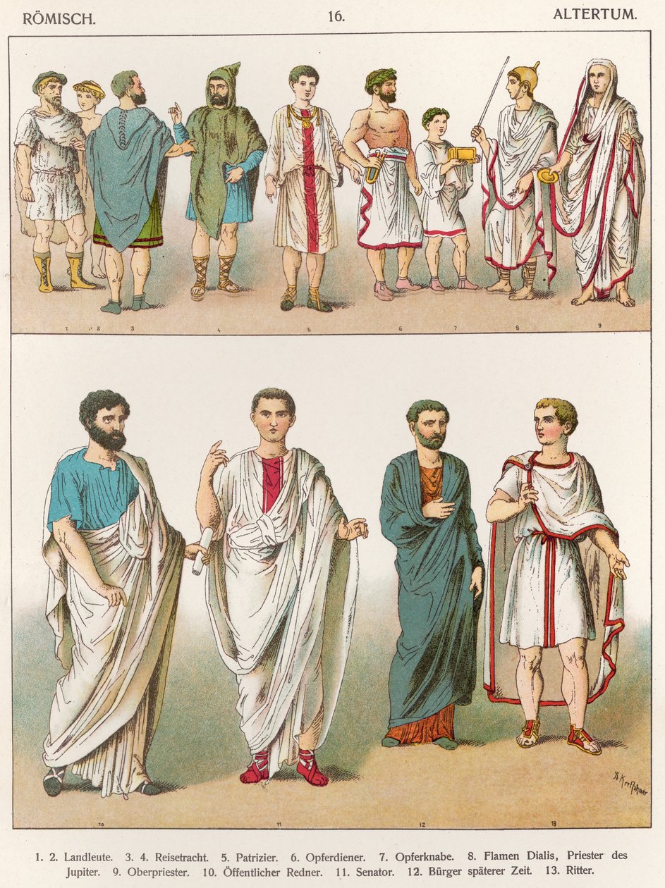 Vestimenta romana, de 