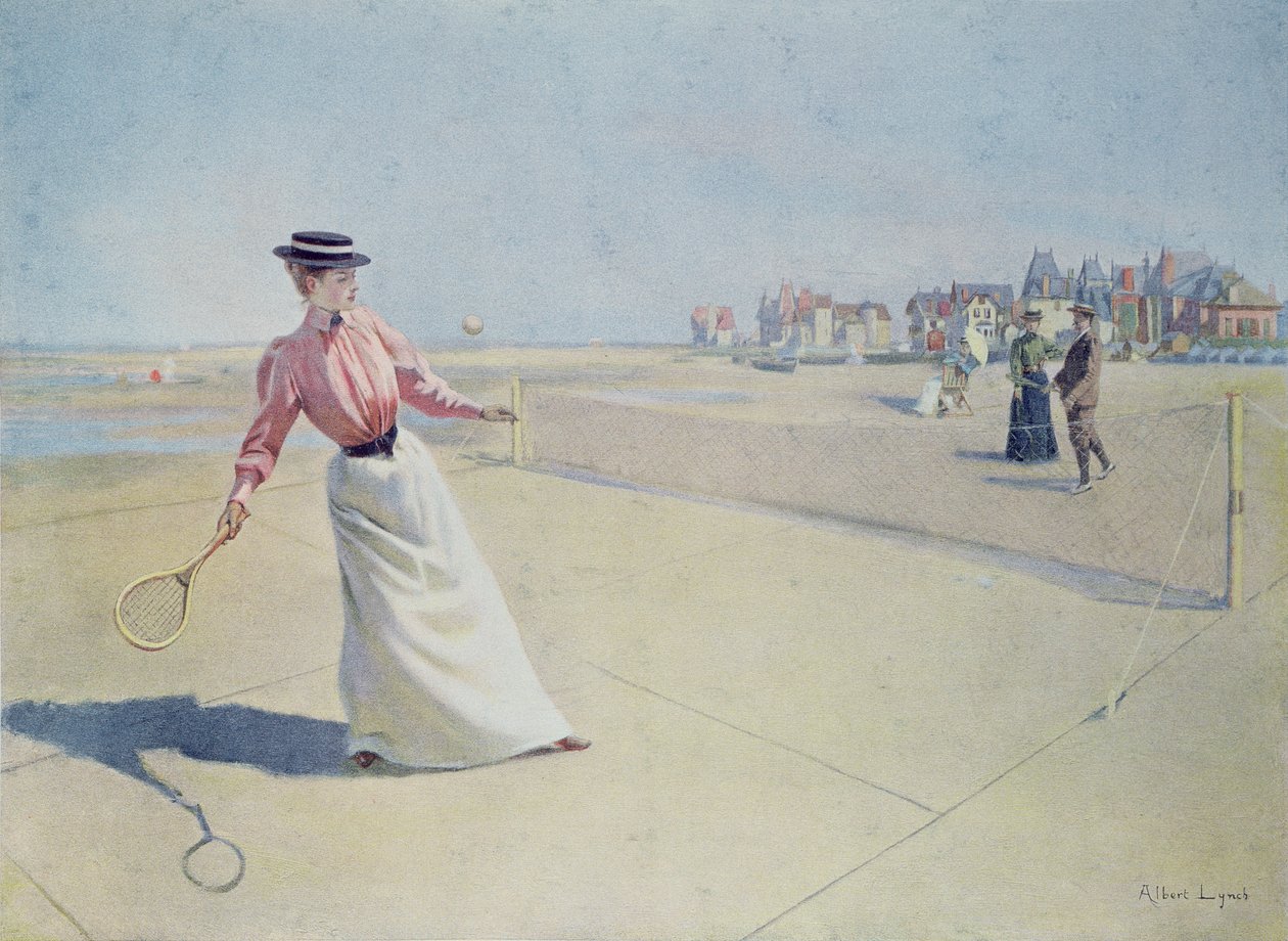 Tenis en el Césped en la Costa de Normandía de Albert Lynch