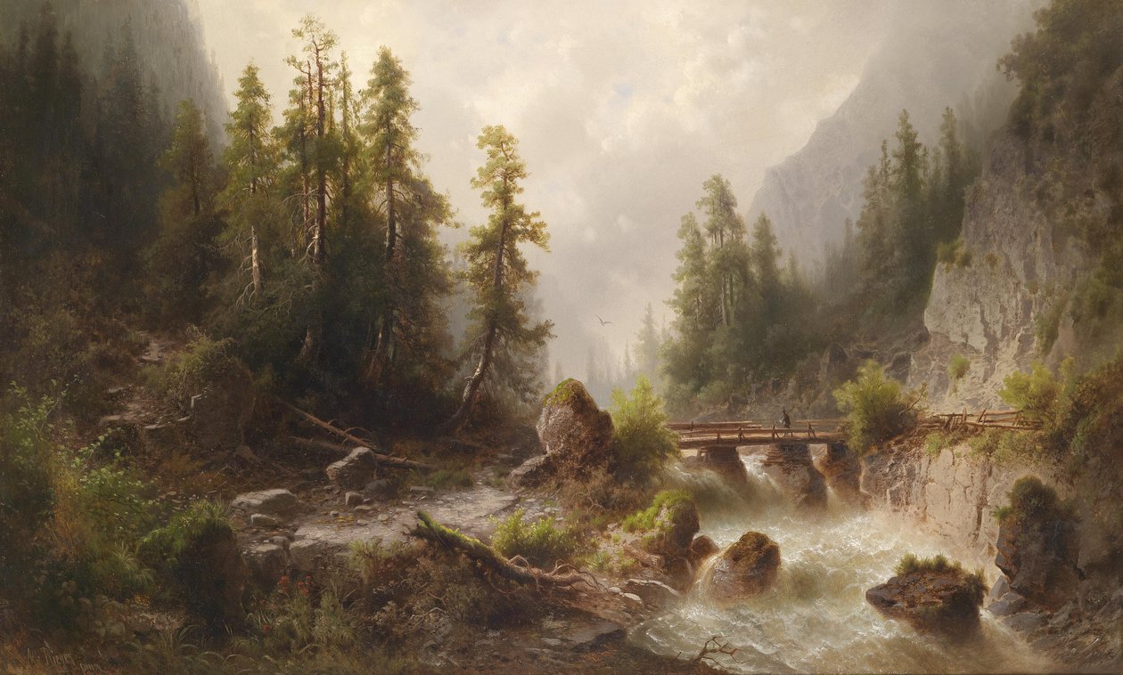 Arroyo de montaña de Albert Rieger