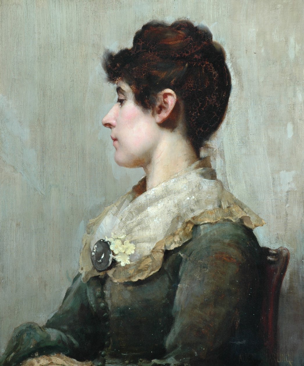 Retrato de perfil de una mujer de Albert Starling