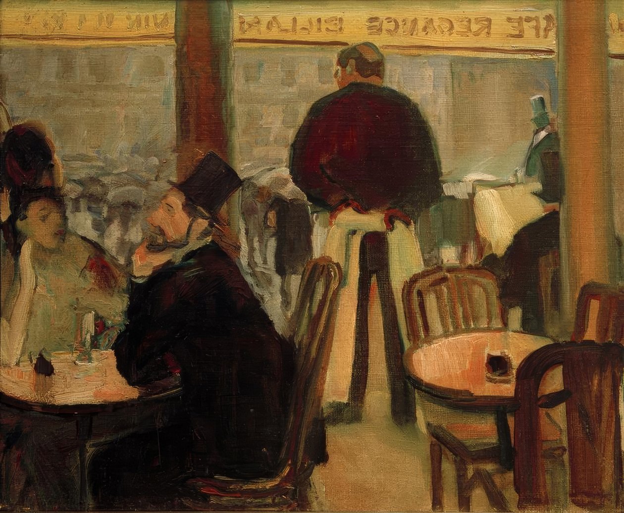 Café en París (Café parisino II) de Albert Weisgerber