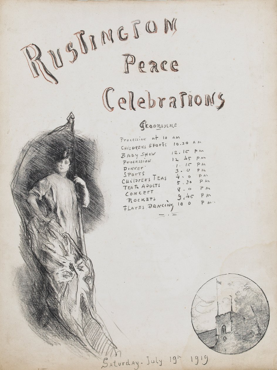 Celebraciones de la Paz, Rustington, 1919 de Albert de Belleroche