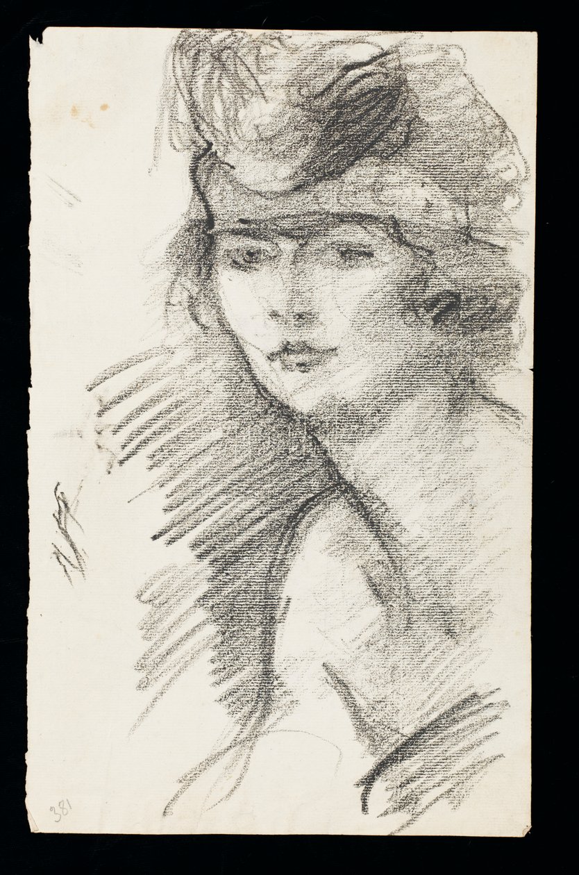 Estudio de una modelo, con cinta para el pelo, c.1900 de Albert de Belleroche