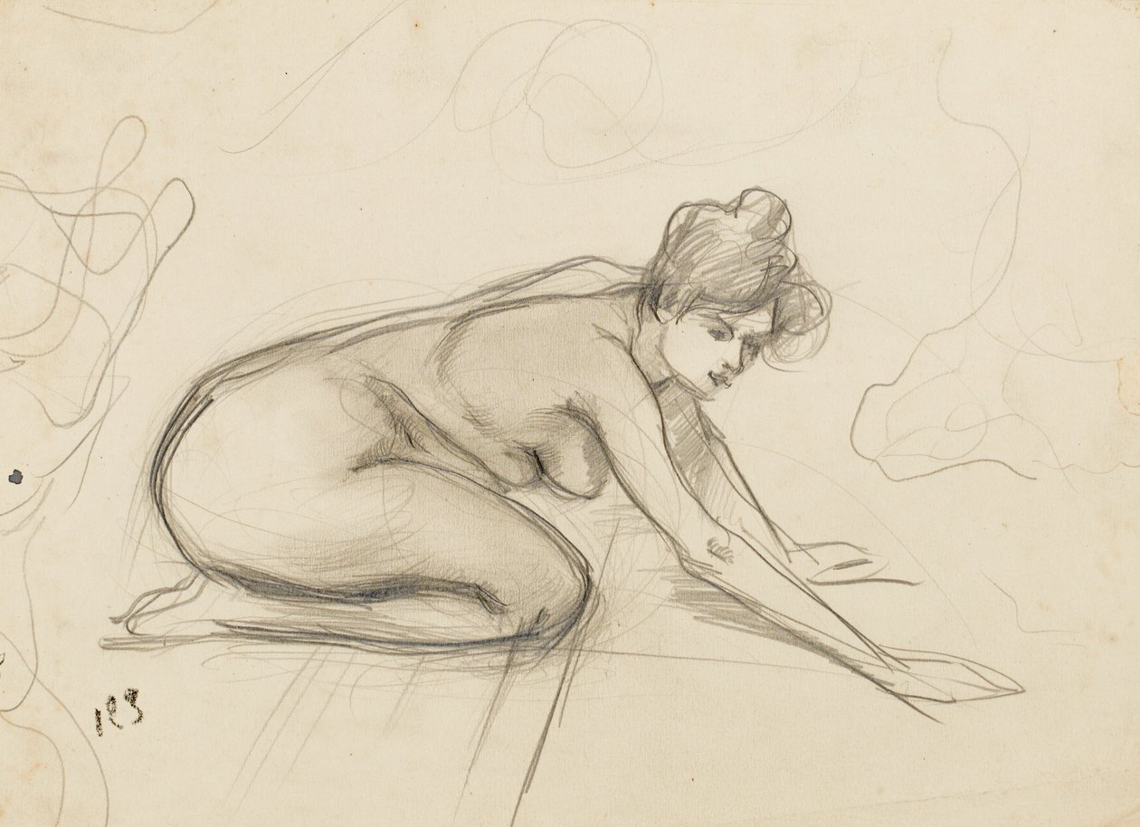Estudio de un desnudo, c.1900 de Albert de Belleroche