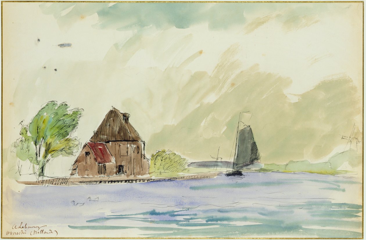 Las orillas del río Mosa en Overschi, 1897 de Albert Charles Lebourg