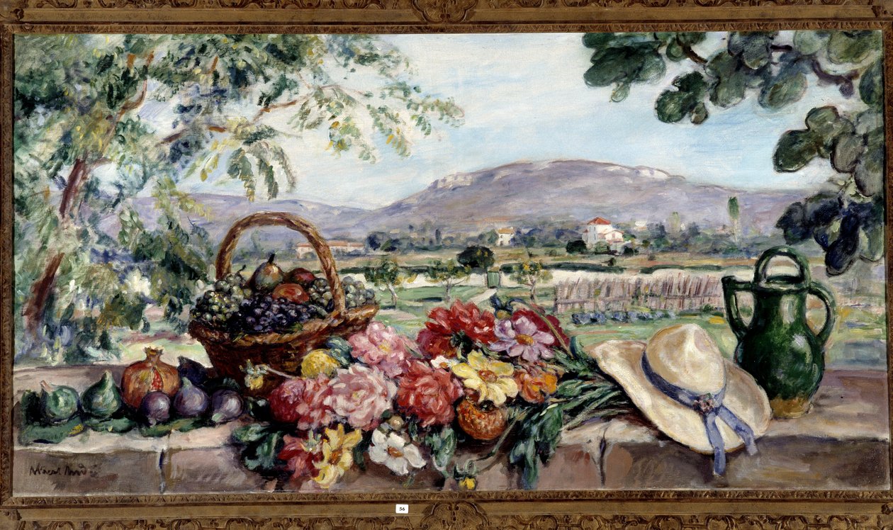 Composición con flores y frutas de Albert Andre