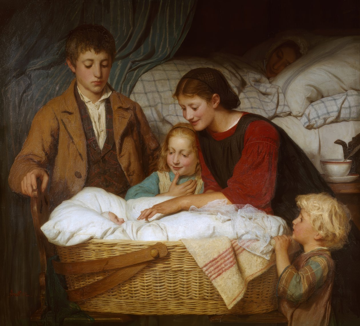 El recién nacido de Albert Anker