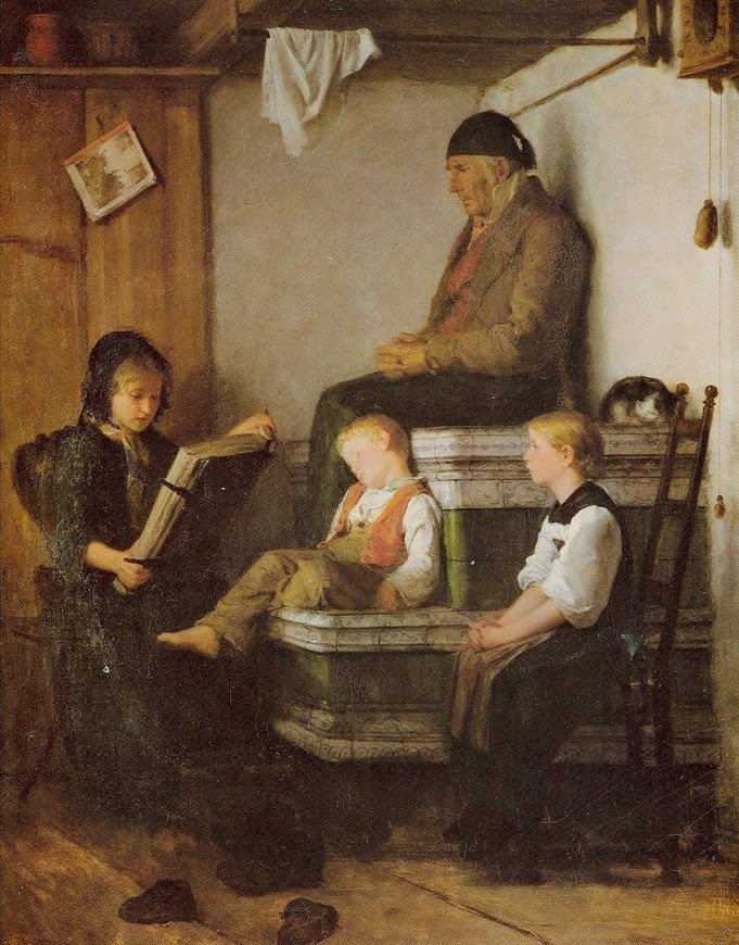 Tarde de domingo de Albert Anker