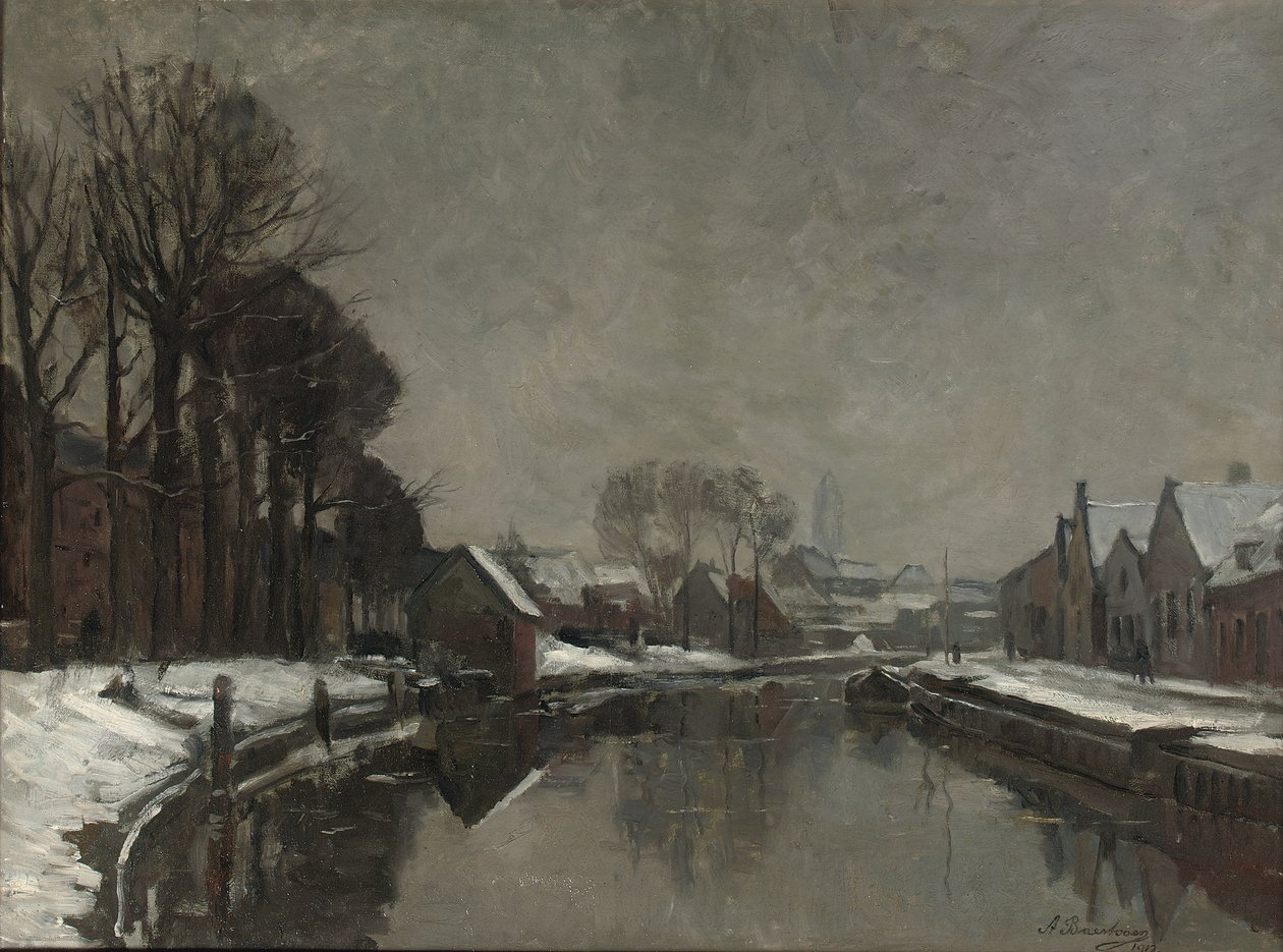 Una ciudad belga en invierno, 1912 de Albert Baertsoen